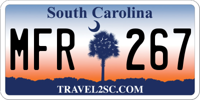 SC license plate MFR267