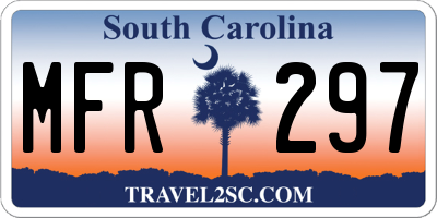 SC license plate MFR297