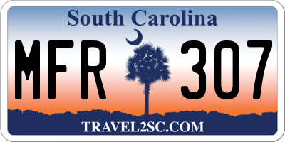 SC license plate MFR307