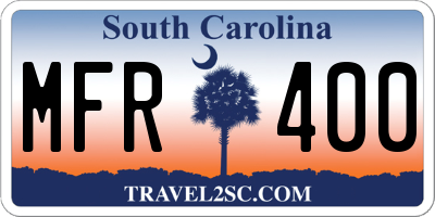 SC license plate MFR400