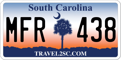 SC license plate MFR438