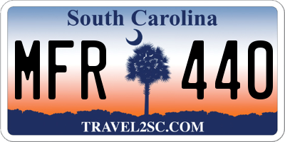 SC license plate MFR440
