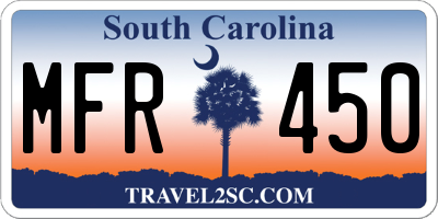 SC license plate MFR450