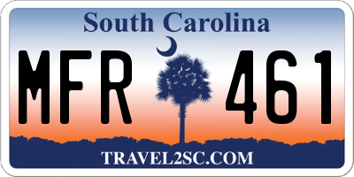 SC license plate MFR461