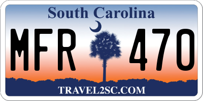 SC license plate MFR470