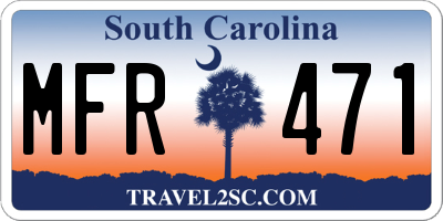 SC license plate MFR471