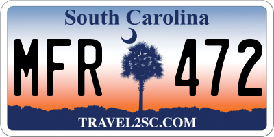 SC license plate MFR472