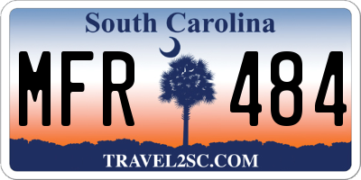 SC license plate MFR484