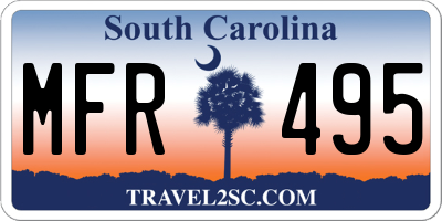 SC license plate MFR495