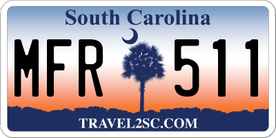 SC license plate MFR511