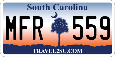 SC license plate MFR559