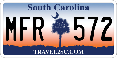 SC license plate MFR572