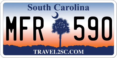 SC license plate MFR590