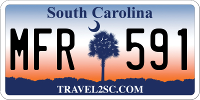 SC license plate MFR591