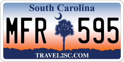 SC license plate MFR595