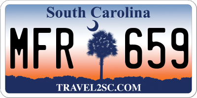SC license plate MFR659