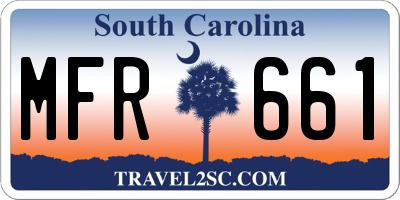 SC license plate MFR661