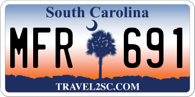 SC license plate MFR691