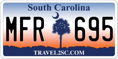 SC license plate MFR695