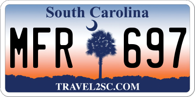 SC license plate MFR697