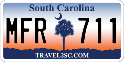 SC license plate MFR711