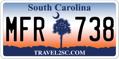 SC license plate MFR738
