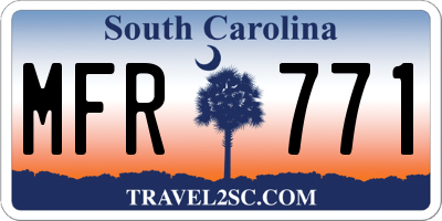 SC license plate MFR771