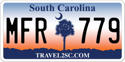 SC license plate MFR779
