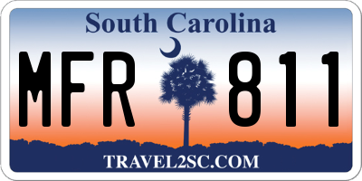 SC license plate MFR811