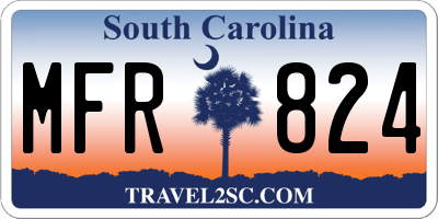 SC license plate MFR824