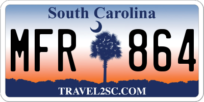 SC license plate MFR864