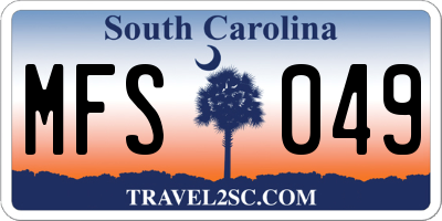SC license plate MFS049
