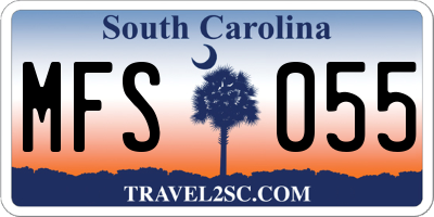 SC license plate MFS055