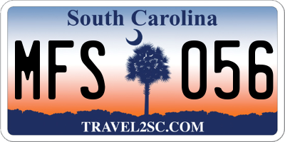 SC license plate MFS056