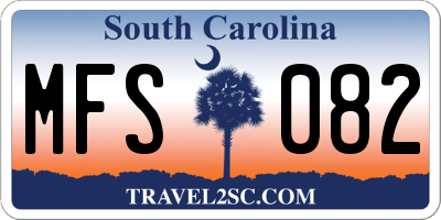 SC license plate MFS082