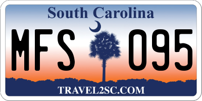 SC license plate MFS095