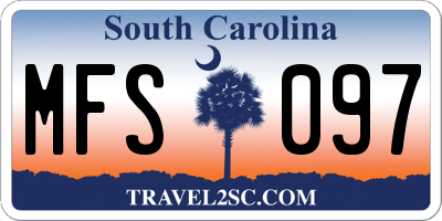 SC license plate MFS097