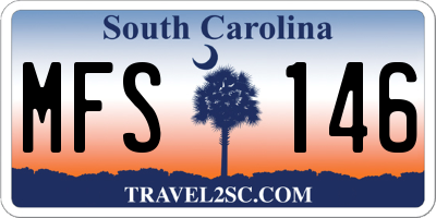 SC license plate MFS146