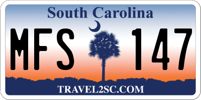 SC license plate MFS147