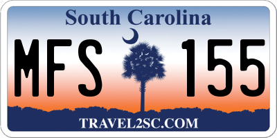 SC license plate MFS155