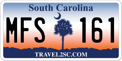 SC license plate MFS161