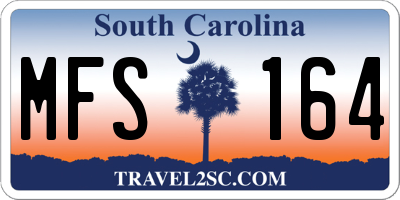 SC license plate MFS164