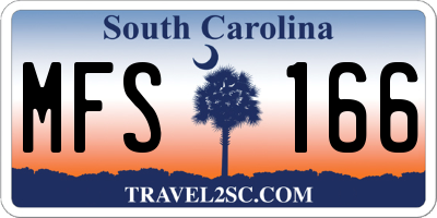 SC license plate MFS166