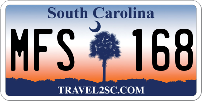SC license plate MFS168