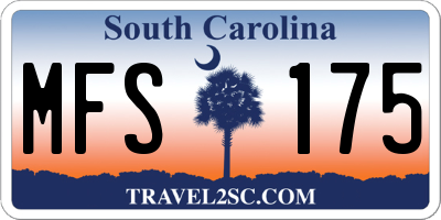 SC license plate MFS175