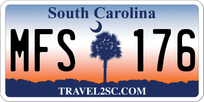 SC license plate MFS176