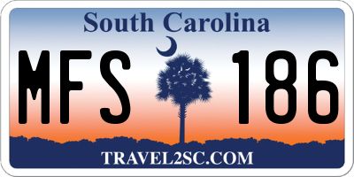 SC license plate MFS186