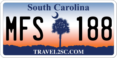 SC license plate MFS188