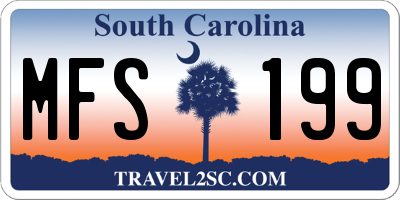 SC license plate MFS199