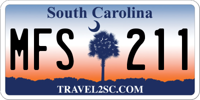 SC license plate MFS211